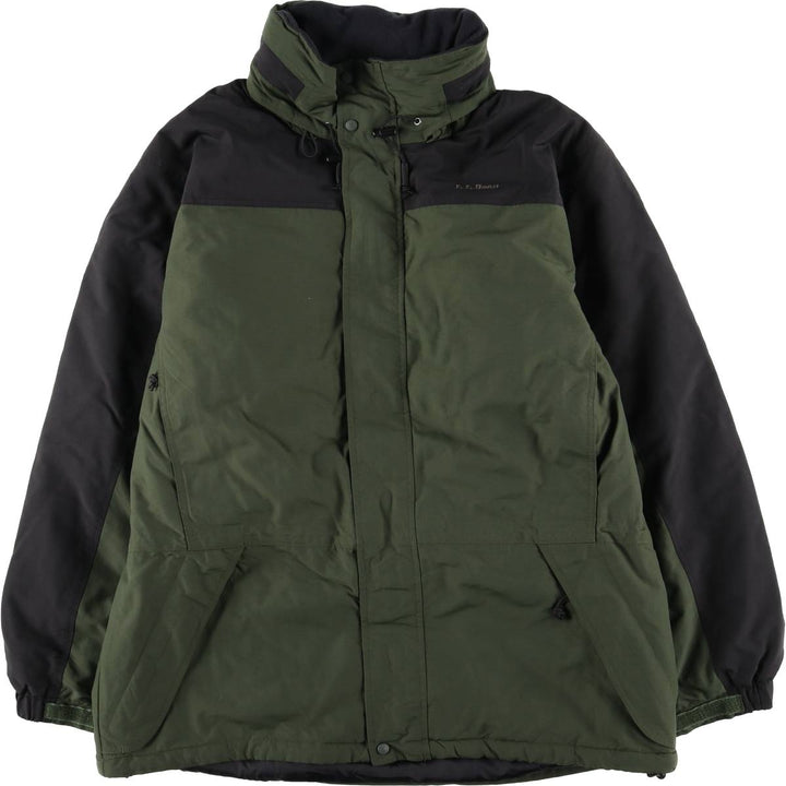 90s-00'S LLBean Padded Mountain Jacket, Shell Jacket, Puffer Jacket, Men's XL Nylon Khaki type Vintage Second Hand