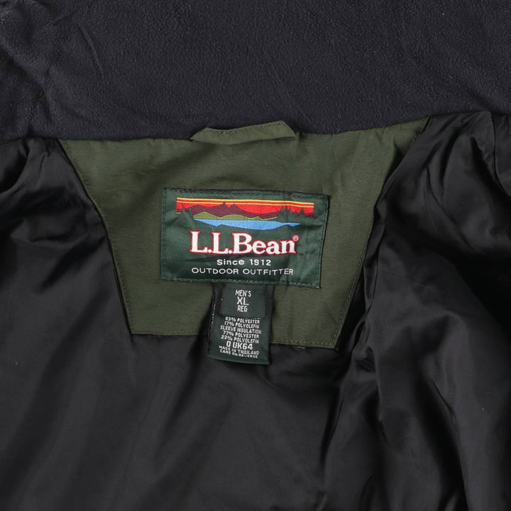 90s-00'S LLBean Padded Mountain Jacket, Shell Jacket, Puffer Jacket, Men's XL Nylon Khaki type Vintage Second Hand