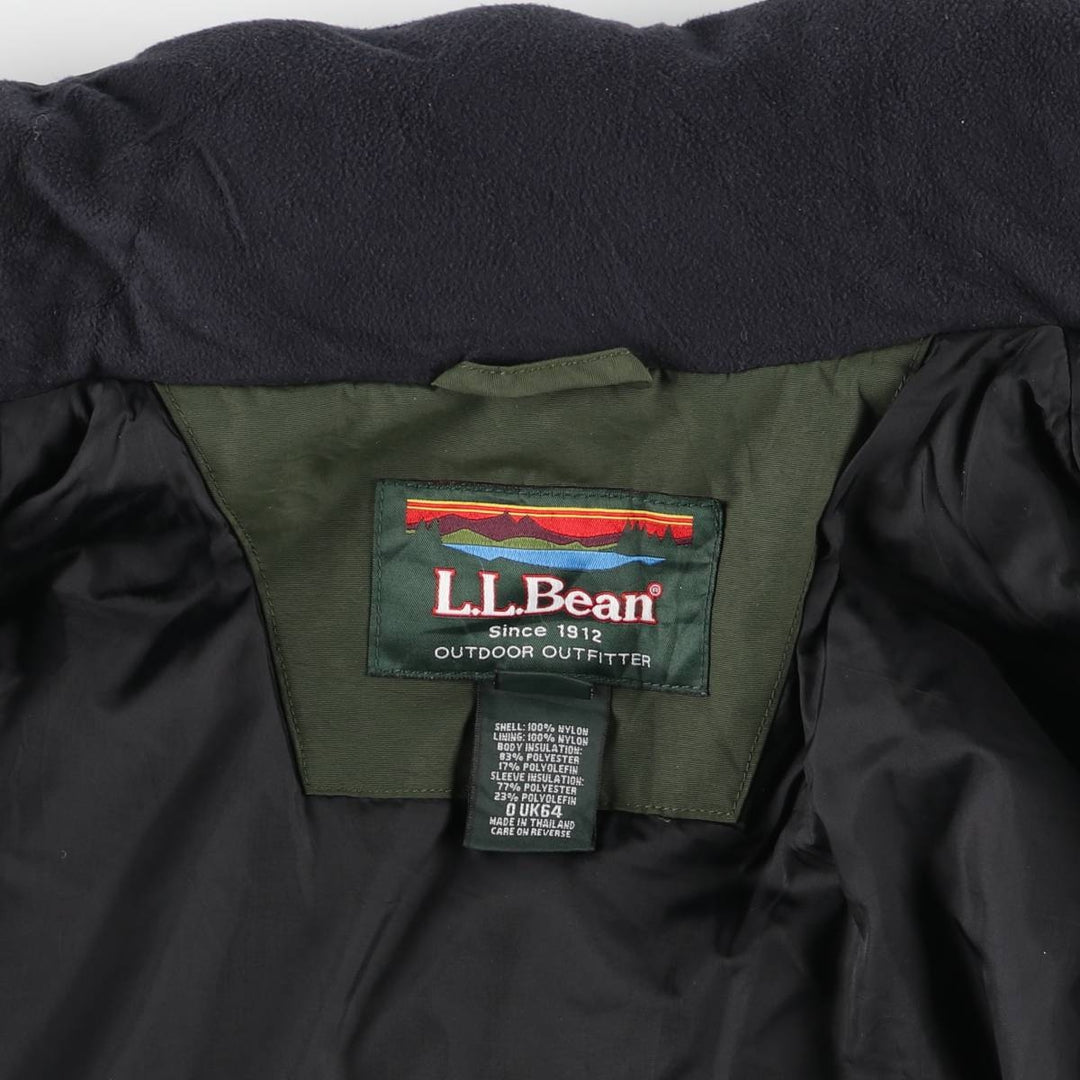 90s-00'S LLBean Padded Mountain Jacket, Shell Jacket, Puffer Jacket, Men's XL Nylon Khaki type Vintage Second Hand