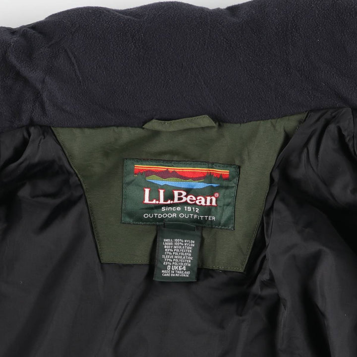 90s-00'S LLBean Padded Mountain Jacket, Shell Jacket, Puffer Jacket, Men's XL Nylon Khaki type Vintage Second Hand