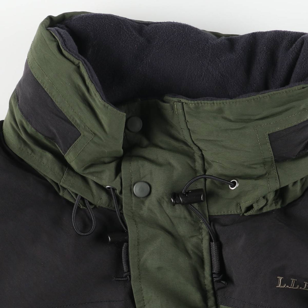 90s-00'S LLBean Padded Mountain Jacket, Shell Jacket, Puffer Jacket, Men's XL Nylon Khaki type Vintage Second Hand