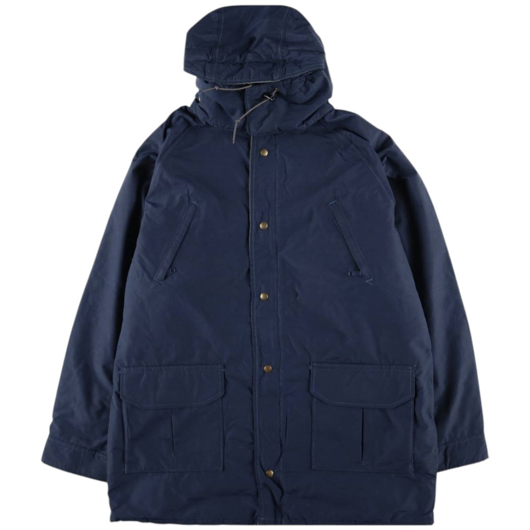 1980'S LL Bean Main Wardens Parka, Gore-Tex padded mountain jacket, shell jacket, made in the USA Nylon navy blue type Vintage Second Hand