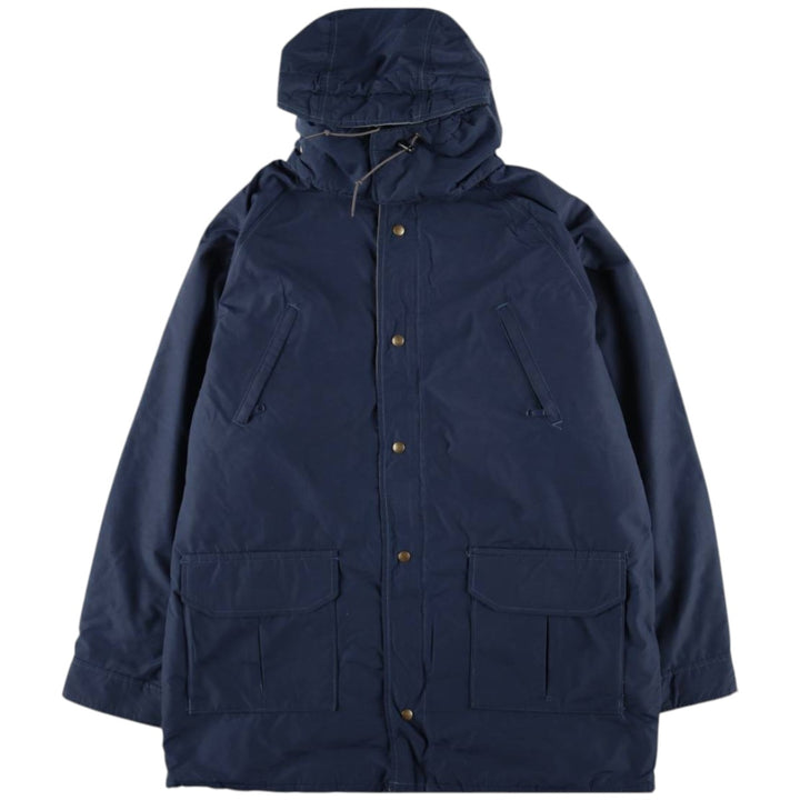 1980'S LL Bean Main Wardens Parka, Gore-Tex padded mountain jacket, shell jacket, made in the USA Nylon navy blue type Vintage Second Hand