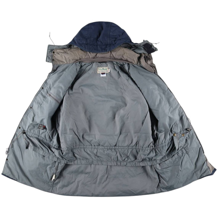 1980'S LL Bean Main Wardens Parka, Gore-Tex padded mountain jacket, shell jacket, made in the USA Nylon navy blue type Vintage Second Hand