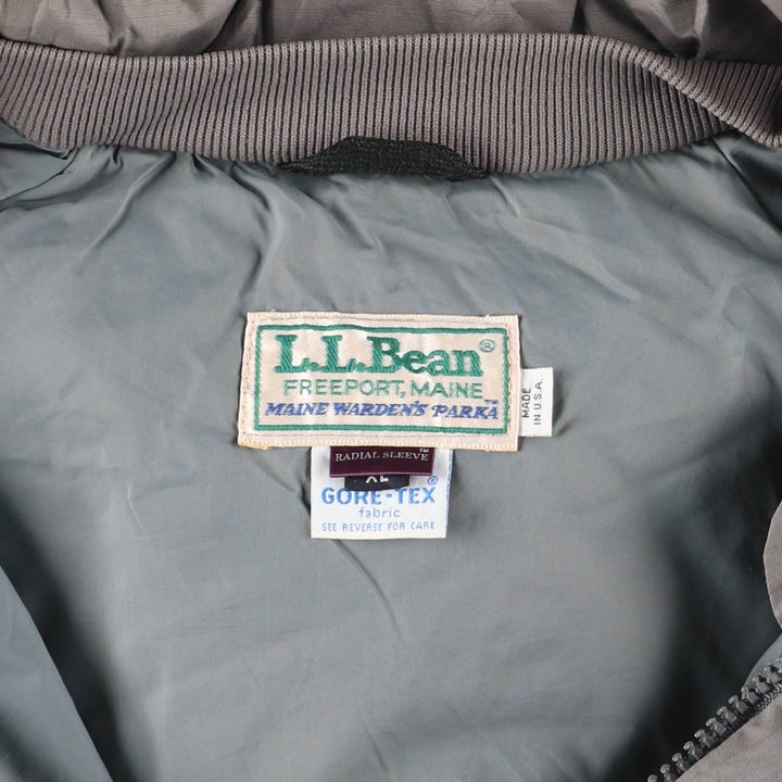 1980'S LL Bean Main Wardens Parka, Gore-Tex padded mountain jacket, shell jacket, made in the USA Nylon navy blue type Vintage Second Hand