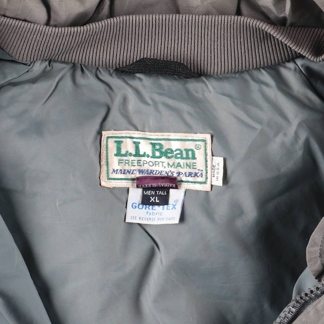 1980'S LL Bean Main Wardens Parka, Gore-Tex padded mountain jacket, shell jacket, made in the USA Nylon navy blue type Vintage Second Hand