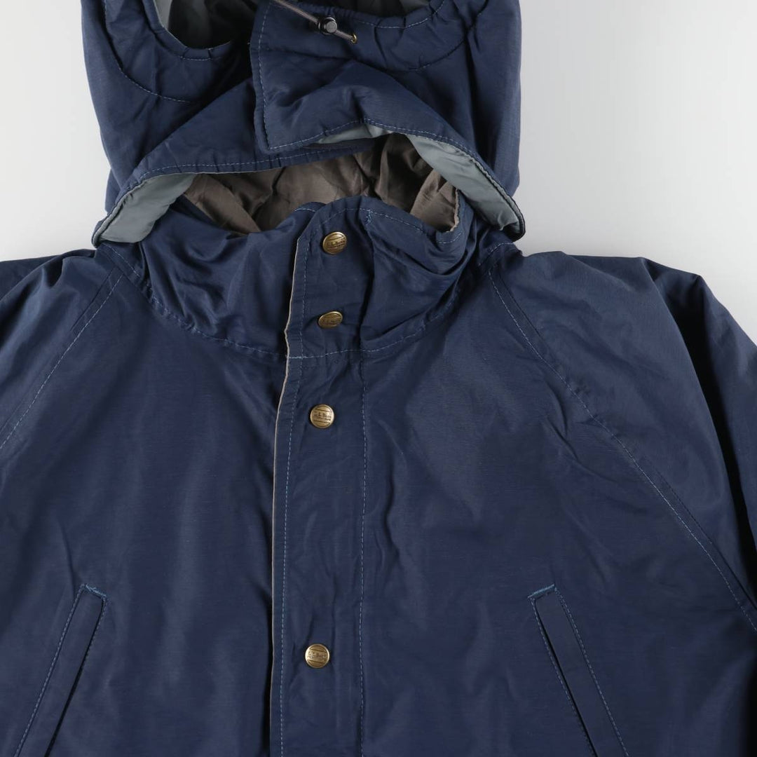 1980'S LL Bean Main Wardens Parka, Gore-Tex padded mountain jacket, shell jacket, made in the USA Nylon navy blue type Vintage Second Hand