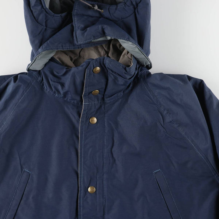 1980'S LL Bean Main Wardens Parka, Gore-Tex padded mountain jacket, shell jacket, made in the USA Nylon navy blue type Vintage Second Hand