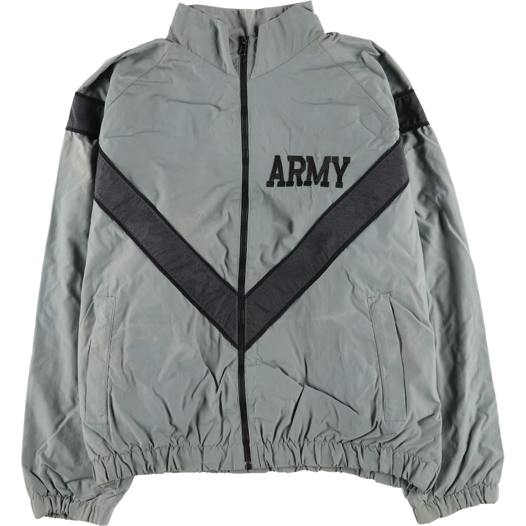 1990'S US Army Skilcraft PFU Training Jacket, Nylon, Made in USA, Large Nylon gray type Vintage Second Hand