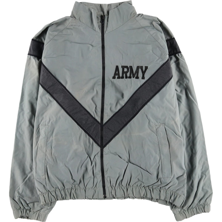 1990'S US Army Skilcraft PFU Training Jacket, Nylon, Made in USA, Large Nylon gray type Vintage Second Hand