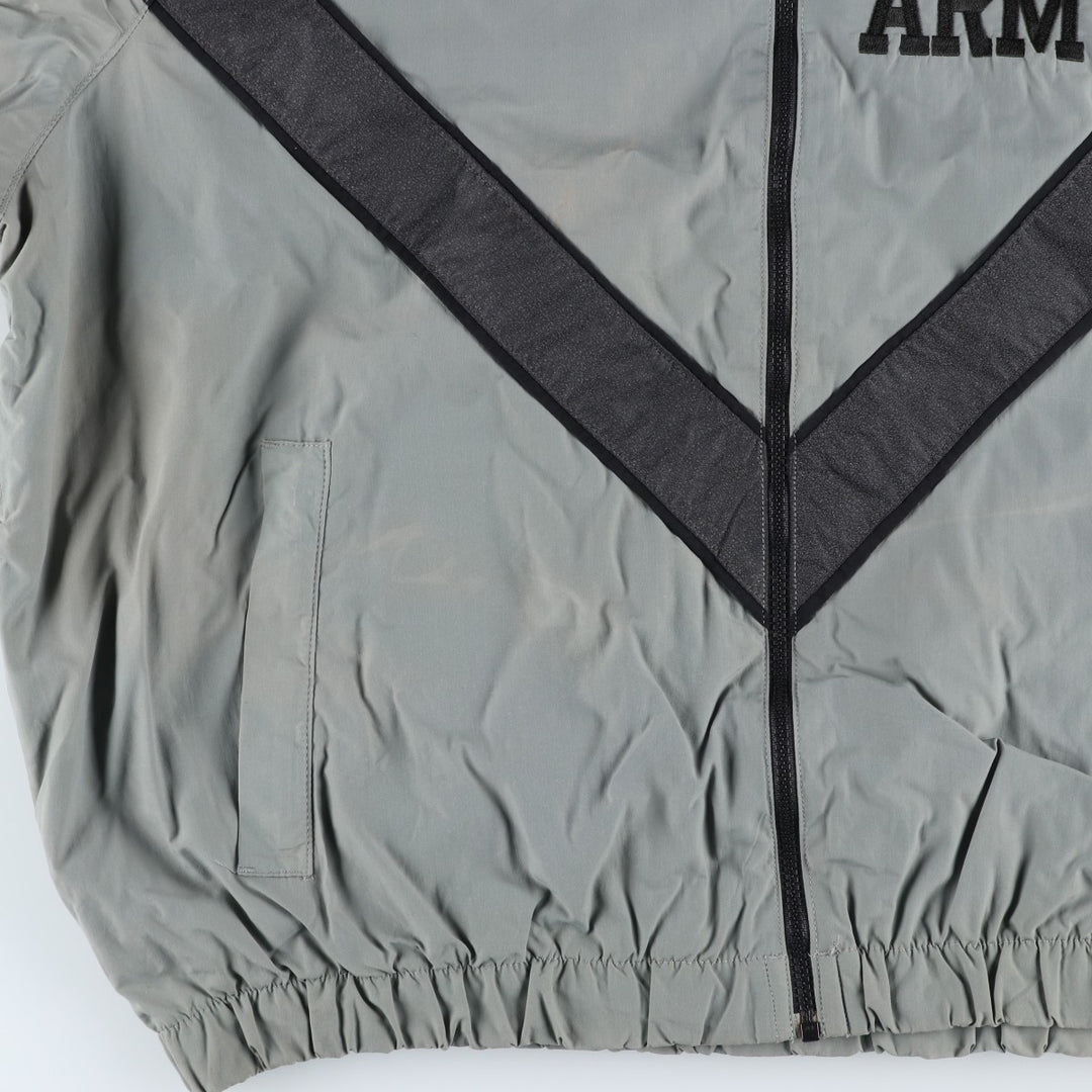1990'S US Army Skilcraft PFU Training Jacket, Nylon, Made in USA, Large Nylon gray type Vintage Second Hand