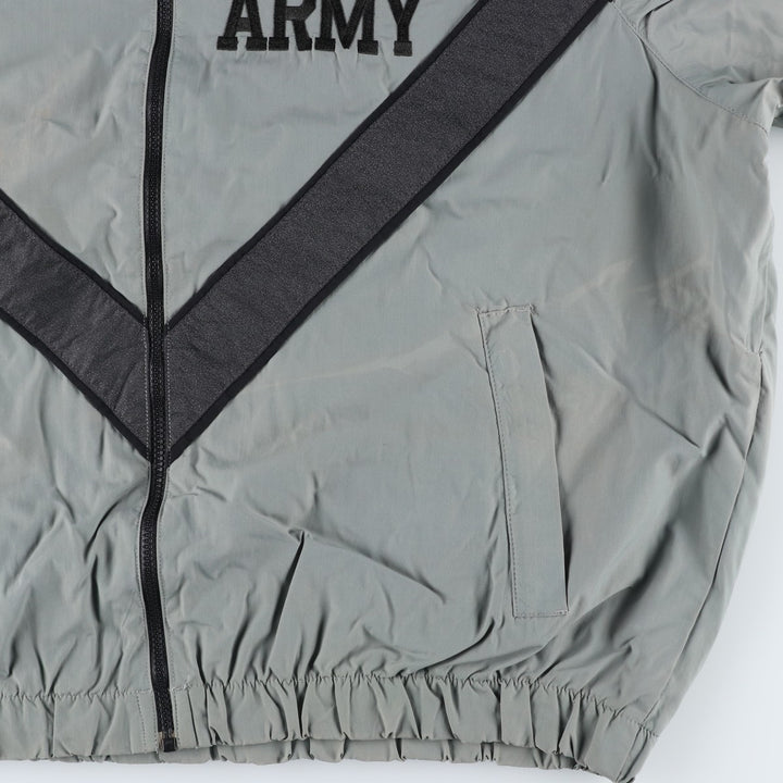 1990'S US Army Skilcraft PFU Training Jacket, Nylon, Made in USA, Large Nylon gray type Vintage Second Hand