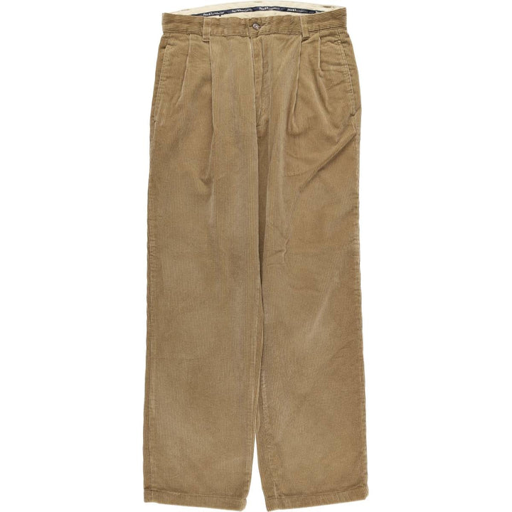 Ralph Lauren Polo Ralph Lauren Two-pleat Corduroy Pants Men's Size W30 cotton Beige type Vintage Second Hand