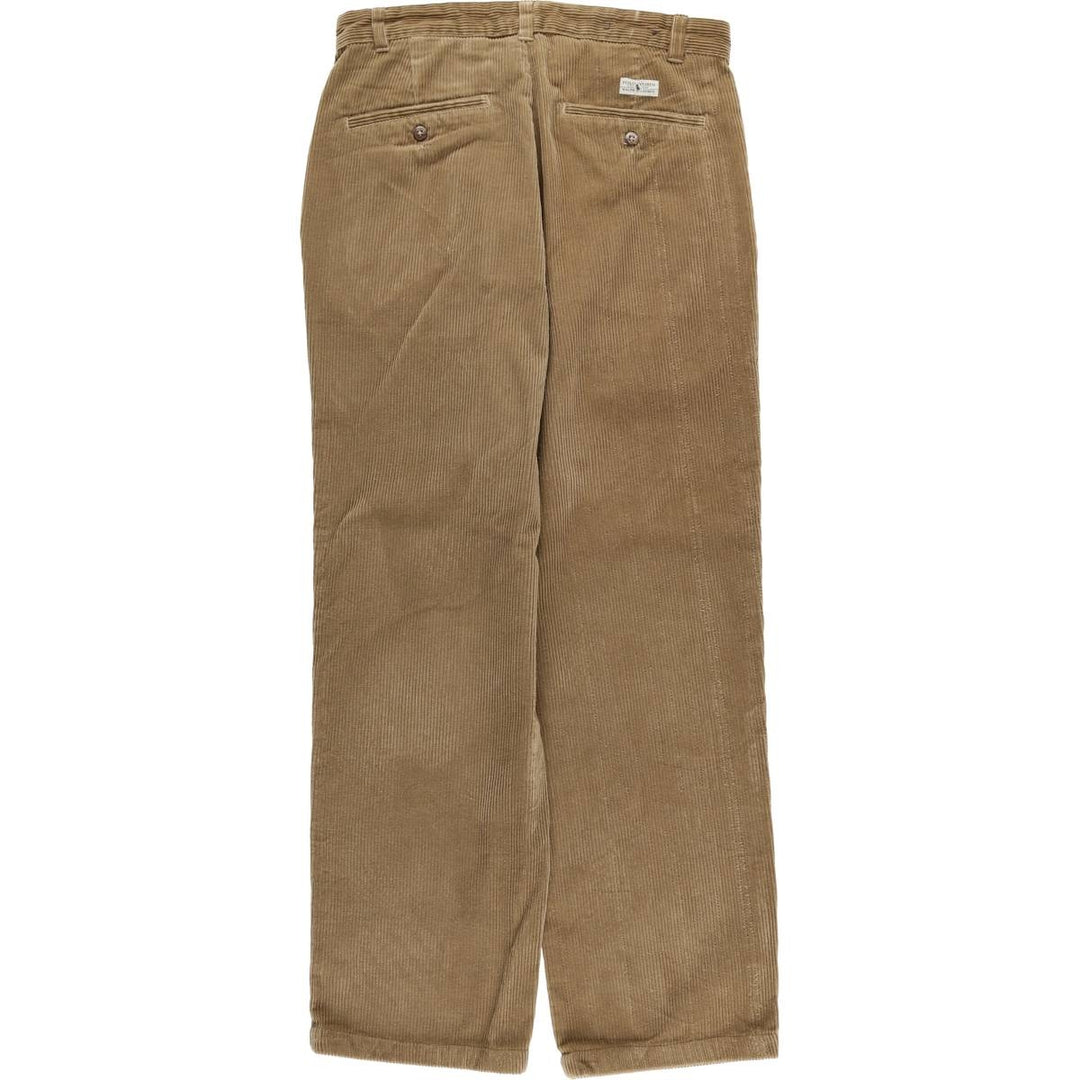 Ralph Lauren Polo Ralph Lauren Two-pleat Corduroy Pants Men's Size W30 cotton Beige type Vintage Second Hand