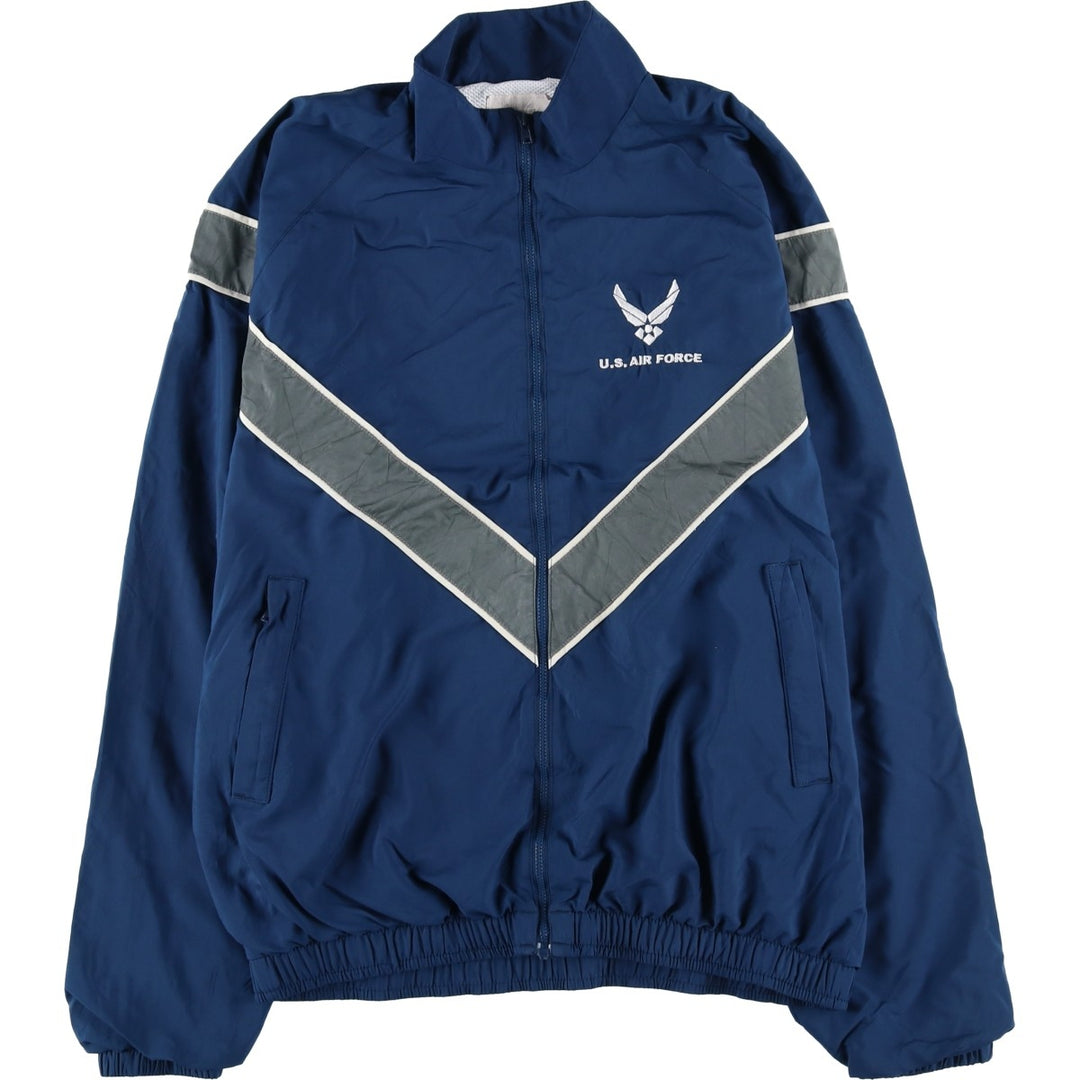 US Military USAIR FORCE PTU Training Jacket Windbreaker Small polyester navy blue type Vintage Second Hand