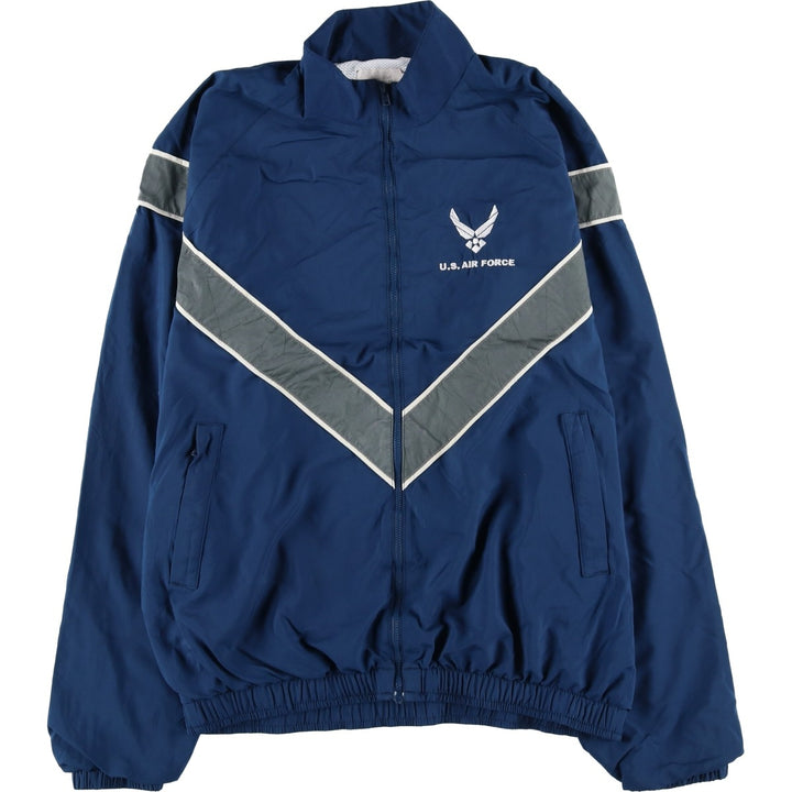 US Military USAIR FORCE PTU Training Jacket Windbreaker Small polyester navy blue type Vintage Second Hand