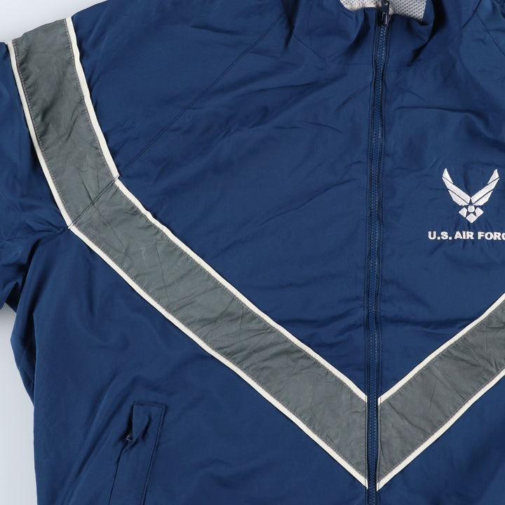US Military USAIR FORCE PTU Training Jacket Windbreaker Small polyester navy blue type Vintage Second Hand