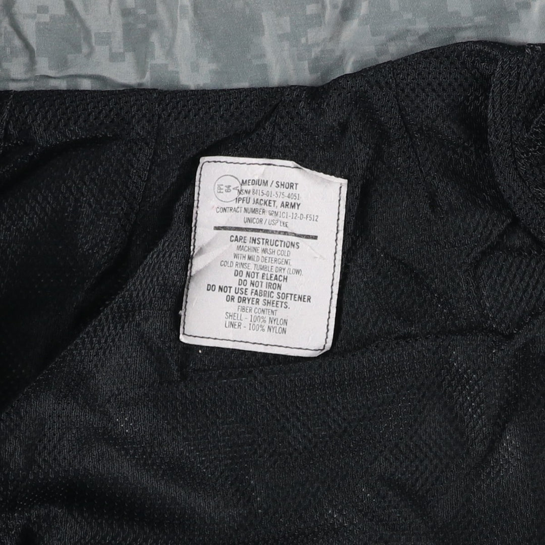 Genuine US Army IPFU Training Jacket, ACU Digital Camo Nylon Jacket, Made in USA, Medium Nylon gray type Vintage Second Hand