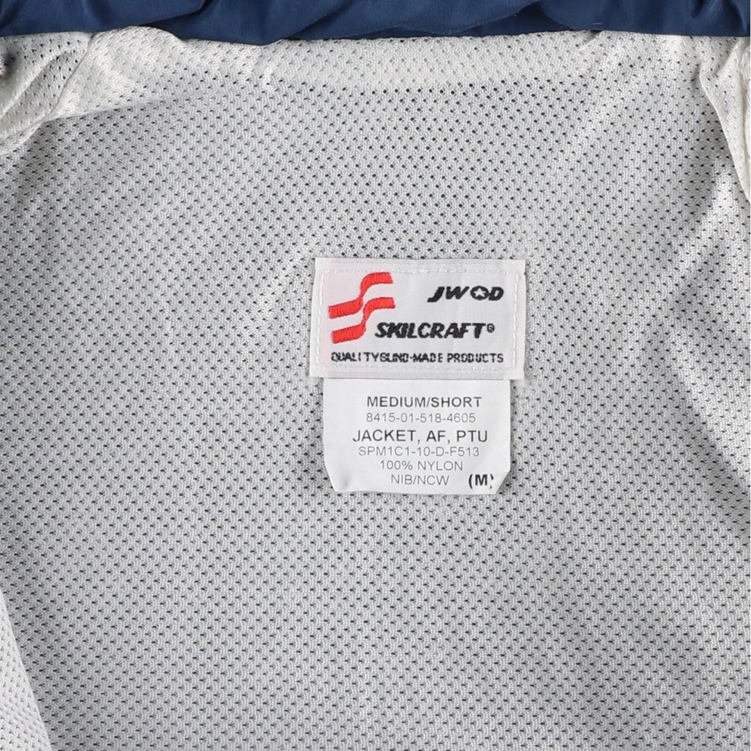 Genuine US military USAIR FORCE SKILCRAFT PTU training jacket, nylon jacket, made in USA, MEDIUM Nylon navy blue type Vintage Second Hand