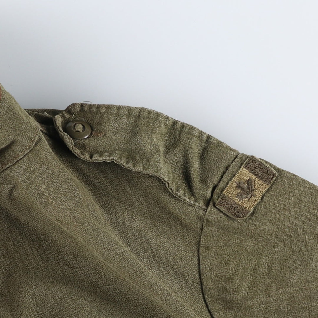Vintage 1980'S Canadian Army MK2 Military Combat Jacket, Size 5 Regular Medium, Men's Size M unclear Khaki type Vintage Second Hand