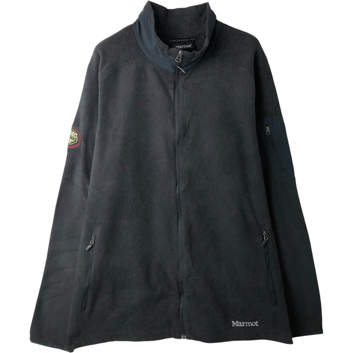 2000'S Marmot fleece jacket, men's size XL polyester black type Vintage Second Hand