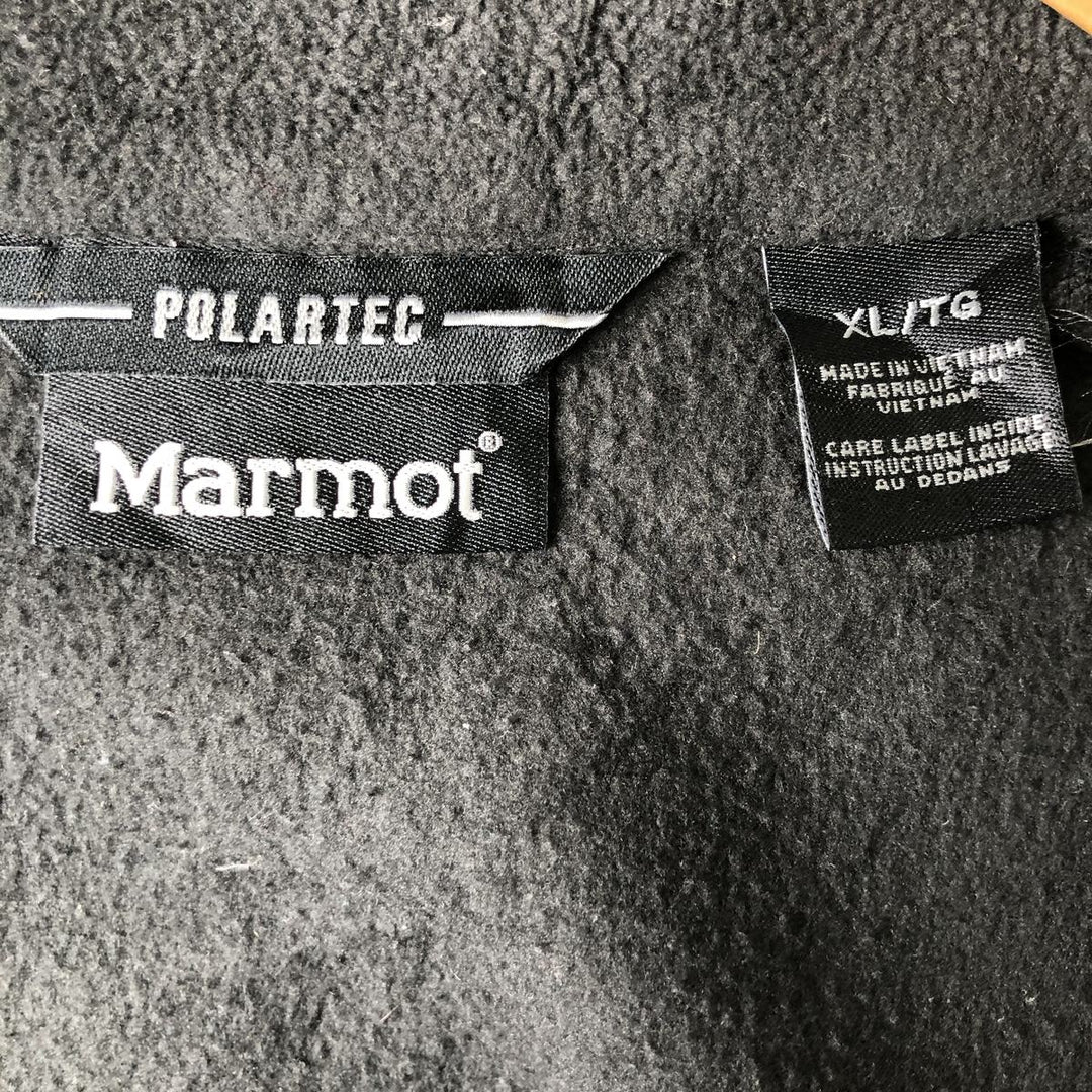 2000'S Marmot fleece jacket, men's size XL polyester black type Vintage Second Hand