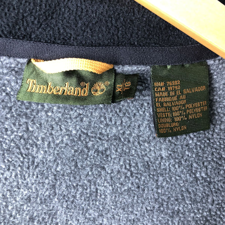 Vintage 90s-00'S Timberland fleece jacket, men's size XL polyester gray type Vintage Second Hand