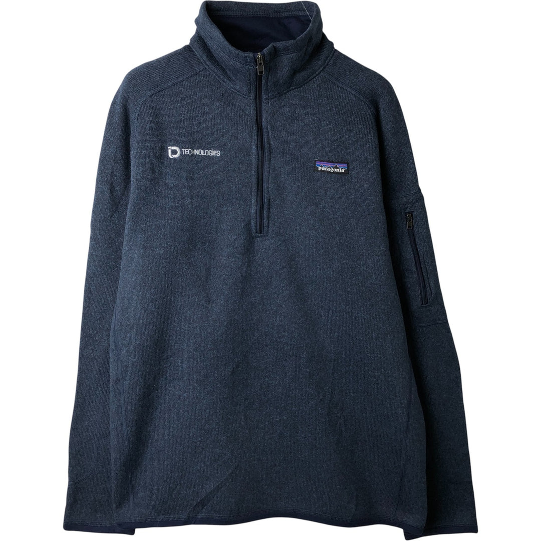 Patagonia Better Sweater Pullover 25617FA18 Half-Zip Fleece Pullover, Men's XL (approx.) polyester navy blue type Vintage Second Hand