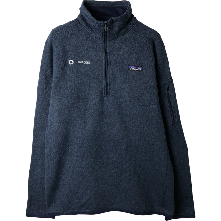 Patagonia Better Sweater Pullover 25617FA18 Half-Zip Fleece Pullover, Men's XL (approx.) polyester navy blue type Vintage Second Hand