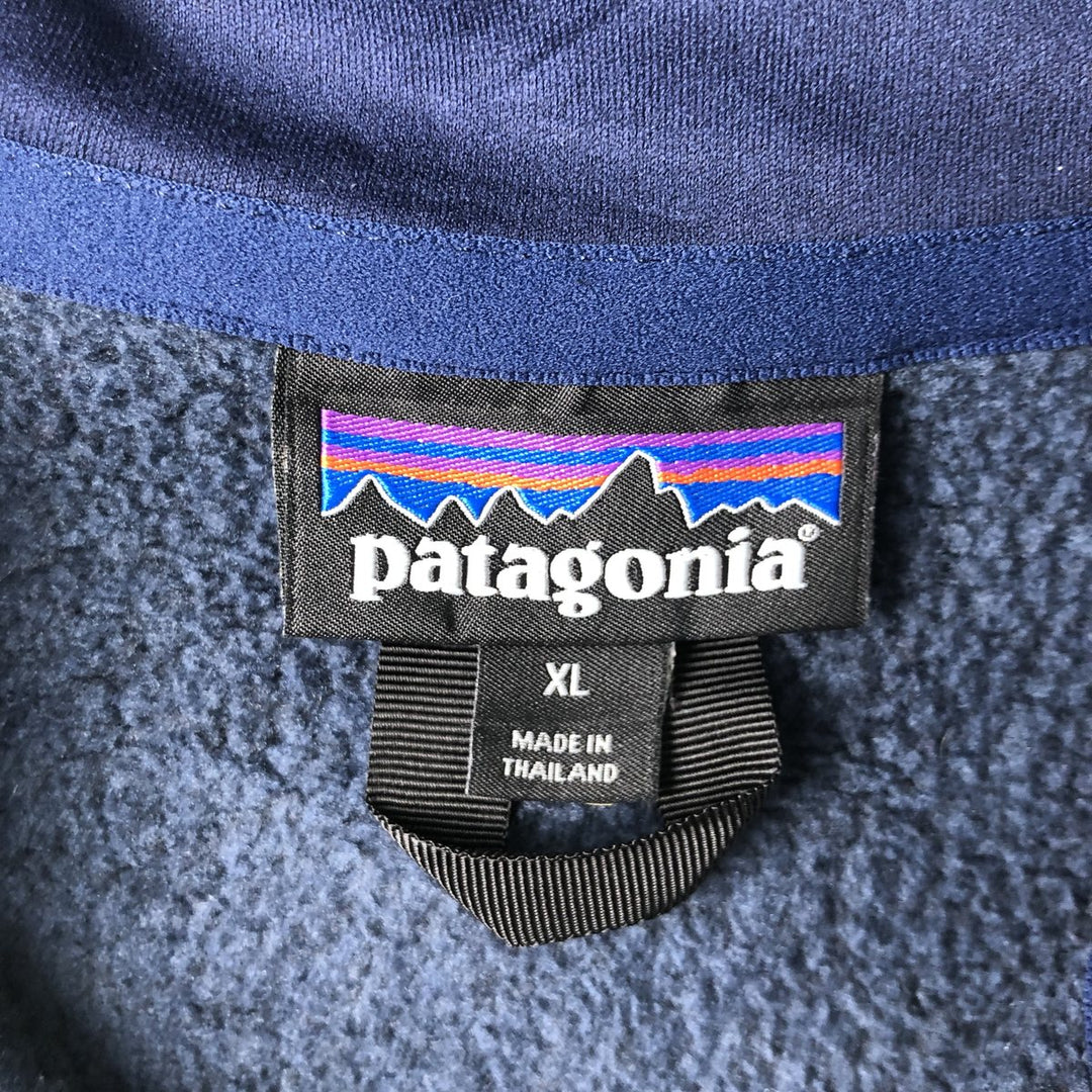 Patagonia Better Sweater Pullover 25617FA18 Half-Zip Fleece Pullover, Men's XL (approx.) polyester navy blue type Vintage Second Hand