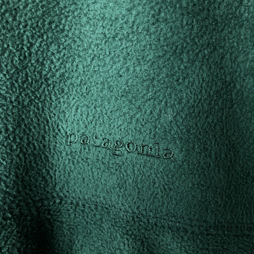 90s-00'S Patagonia Half-Snap Fleece Top, Made in USA, Men's Size L polyester green type Vintage Second Hand