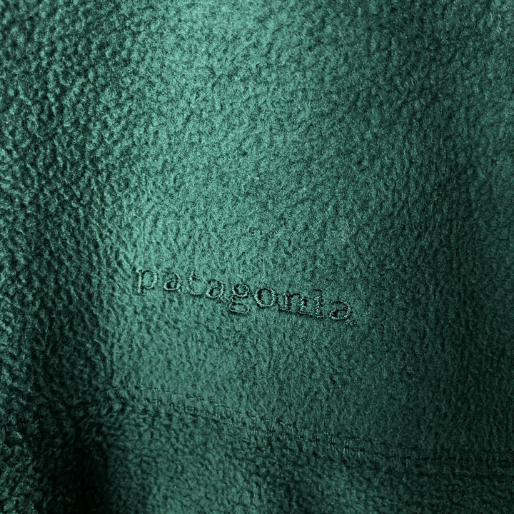 90s-00'S Patagonia Half-Snap Fleece Top, Made in USA, Men's Size L polyester green type Vintage Second Hand