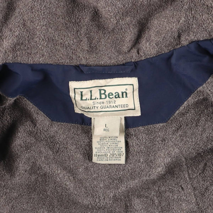 90s-00'S LL Bean Padded Mountain Jacket, Shell Jacket, Puffer Jacket, Men's Size L, Vintage Nylon navy blue type Vintage Second Hand