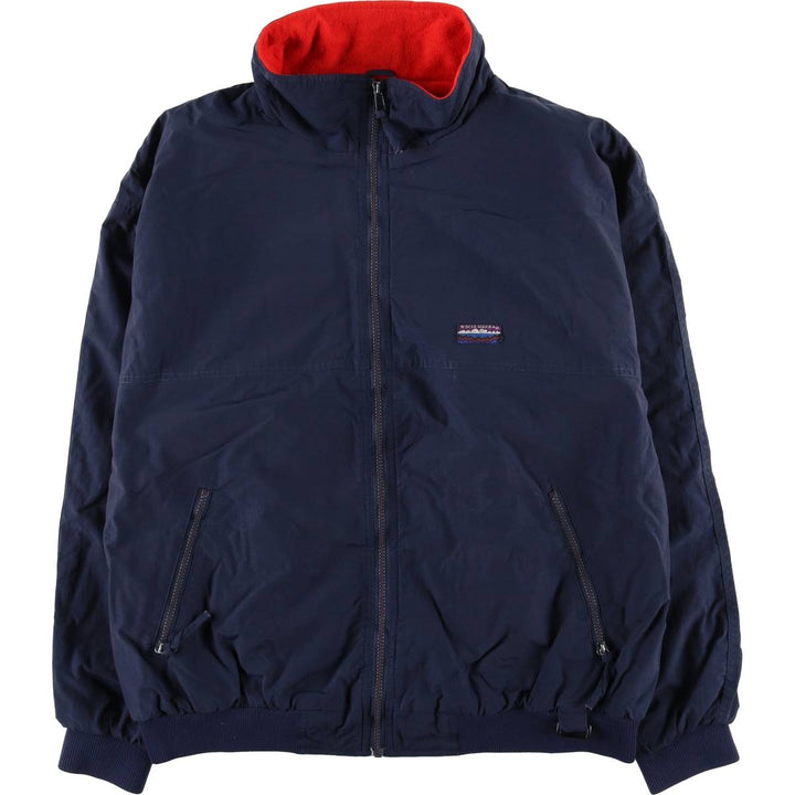 90'S White Sierra Padded Mountain Jacket, Shell Jacket, Puffer Jacket, Men's XL, Vintage Nylon navy blue type Vintage Second Hand
