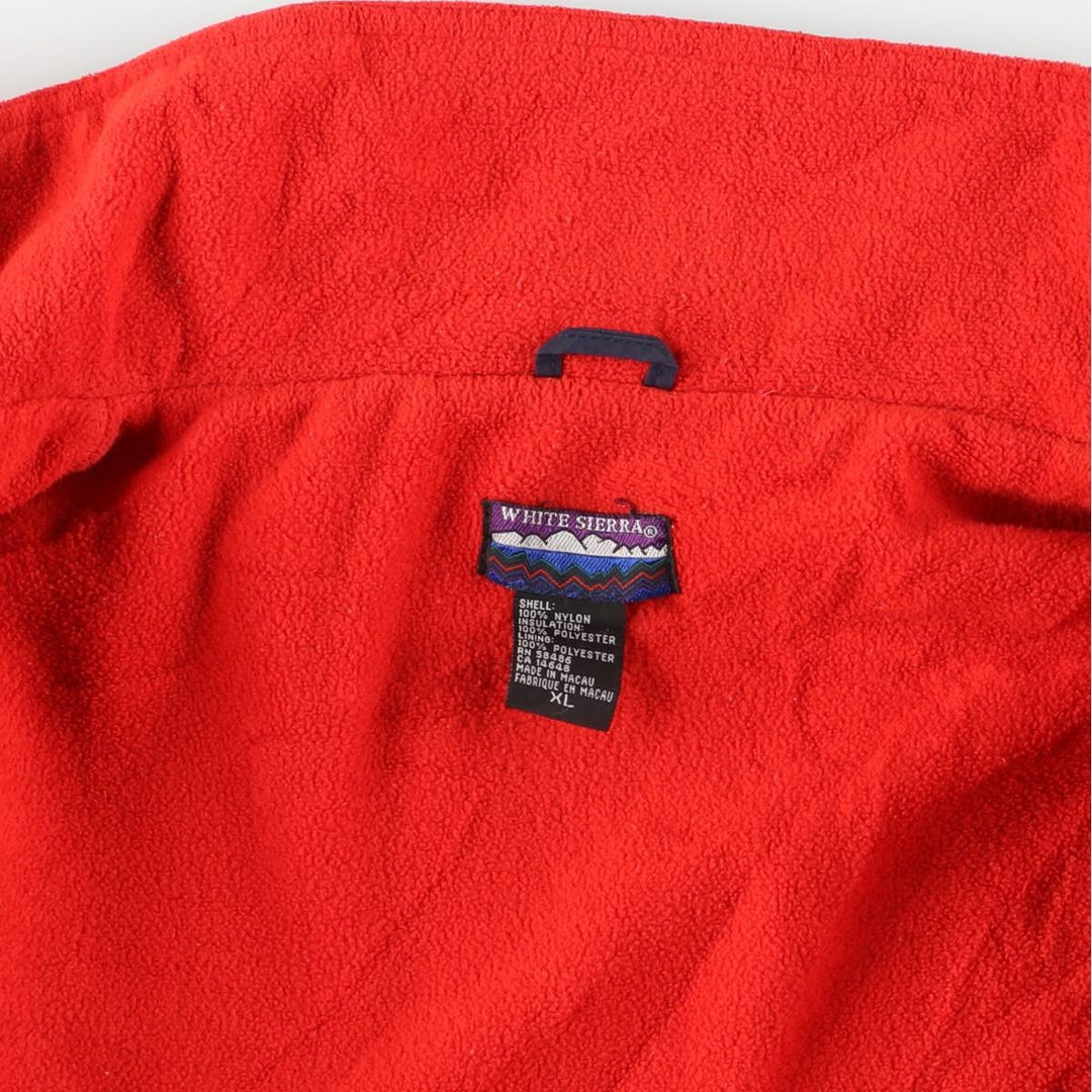90'S White Sierra Padded Mountain Jacket, Shell Jacket, Puffer Jacket, Men's XL, Vintage Nylon navy blue type Vintage Second Hand