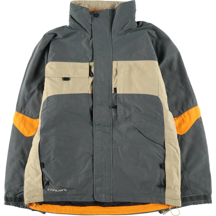90s-00'S Vintage Columbia Convert Mountain Jacket, Shell Jacket, Men's Size Medium Nylon Khaki type sage green Vintage Second Hand