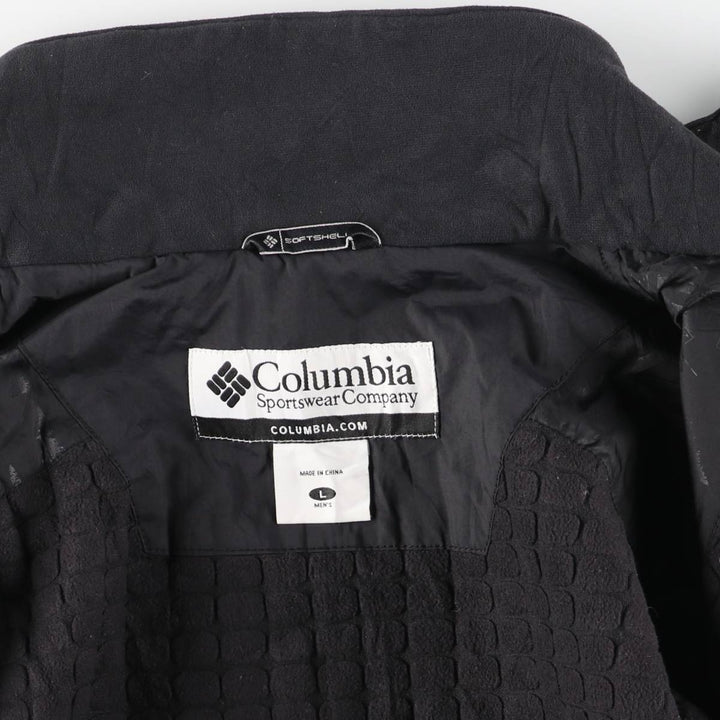 2000'S Columbia padded softshell jacket, men's size L polyester black type Vintage Second Hand