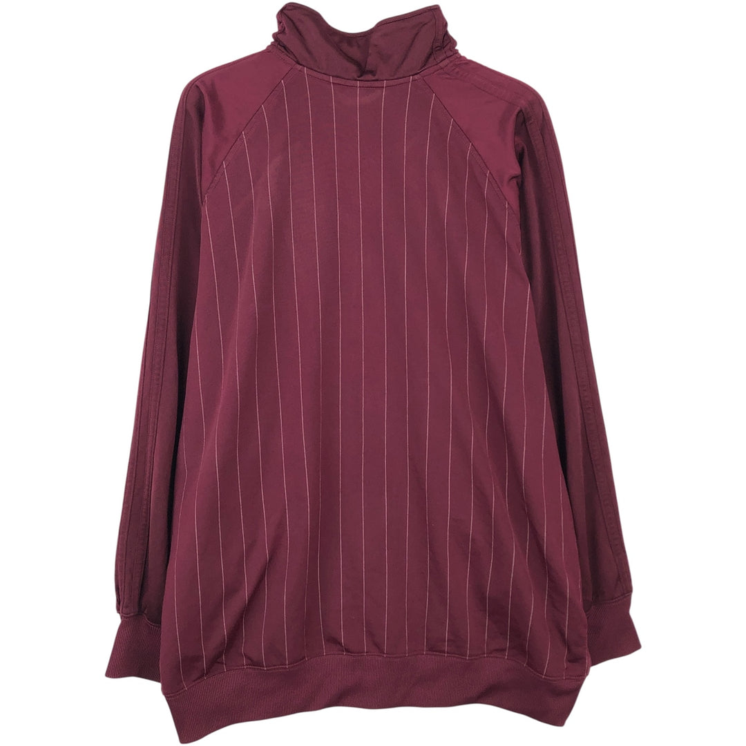 2000'S Adidas Striped Jersey Track Jacket, Men's Size XL polyester wine-red Vintage Second Hand