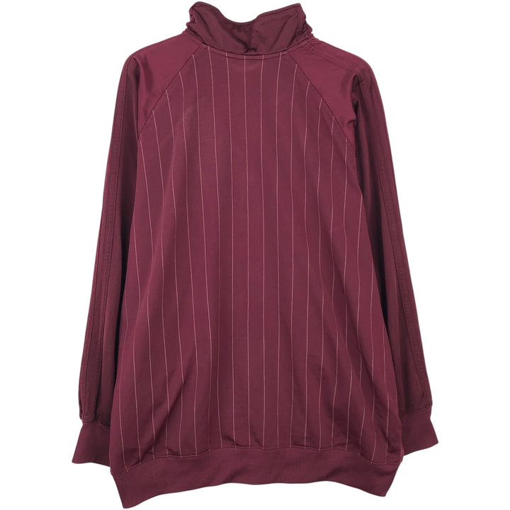 2000'S Adidas Striped Jersey Track Jacket, Men's Size XL polyester wine-red Vintage Second Hand