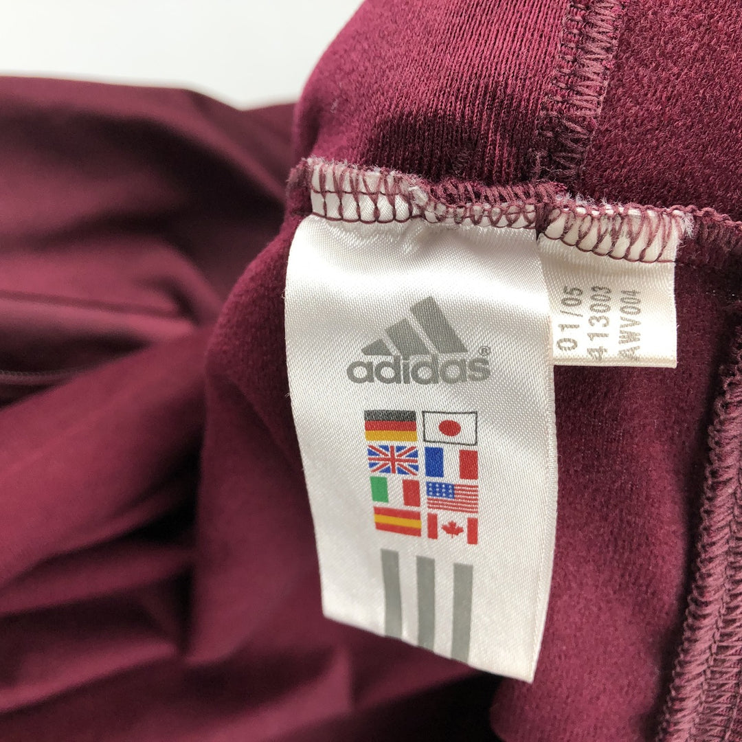 2000'S Adidas Striped Jersey Track Jacket, Men's Size XL polyester wine-red Vintage Second Hand
