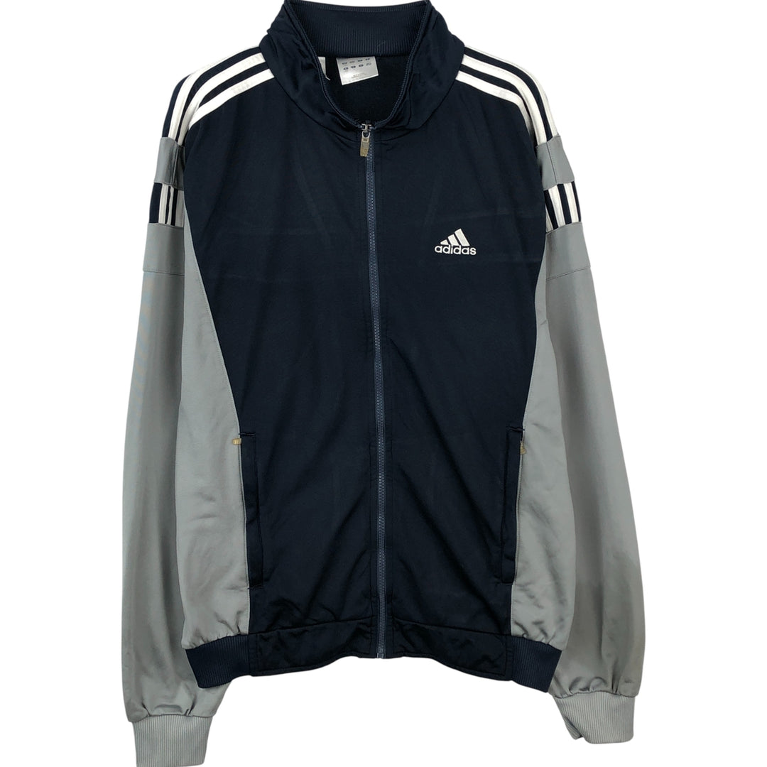 00'S adidas back logo jersey track jacket men's size L polyester navy blue type Vintage Second Hand