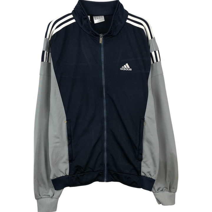 00'S adidas back logo jersey track jacket men's size L polyester navy blue type Vintage Second Hand