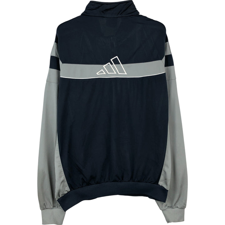 00'S adidas back logo jersey track jacket men's size L polyester navy blue type Vintage Second Hand