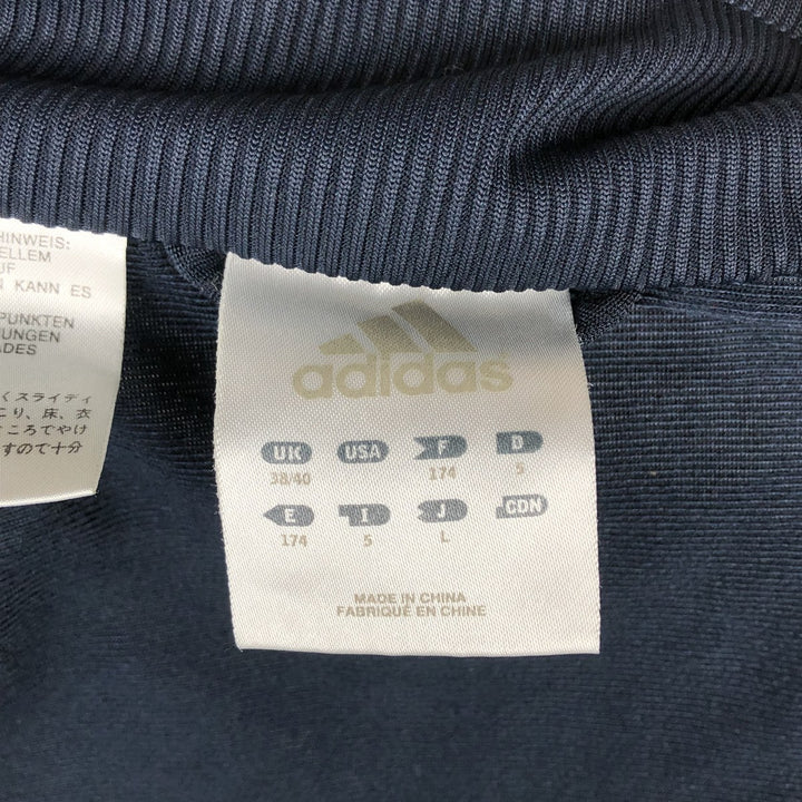 00'S adidas back logo jersey track jacket men's size L polyester navy blue type Vintage Second Hand