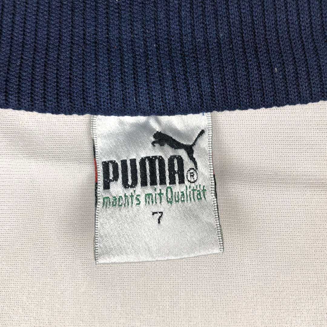 Vintage 80'S Puma Crazy Pattern Jersey Track Jacket, Men's Size XL polyester navy blue type Vintage Second Hand