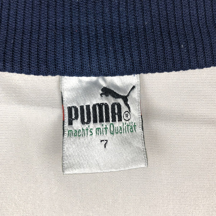 Vintage 80'S Puma Crazy Pattern Jersey Track Jacket, Men's Size XL polyester navy blue type Vintage Second Hand