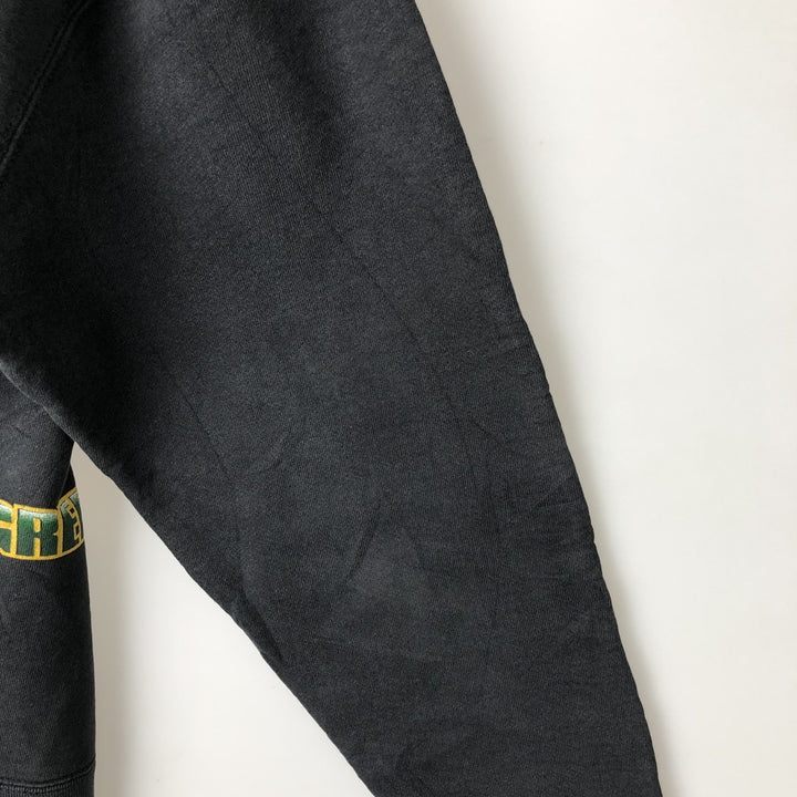 Vintage 90'S SALEM NFL Green Bay Packers Print Sweatshirt, Made in USA, Men's Size L cotton black type Vintage Second Hand