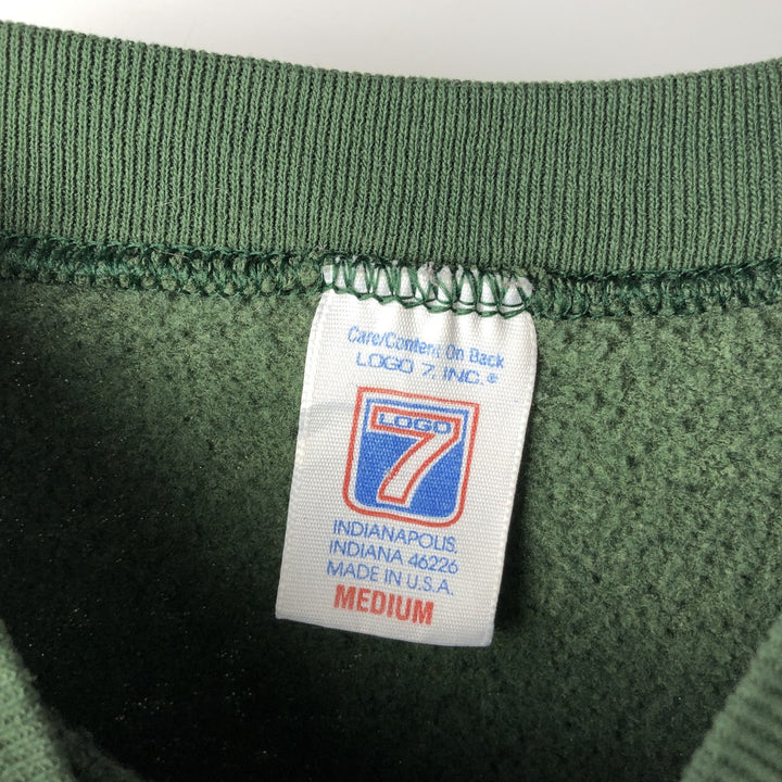 Vintage '90'S Logo Seven NFL Green Bay Packers logo sweatshirt, Made in USA, Men's Size Medium cotton dark green Vintage Second Hand