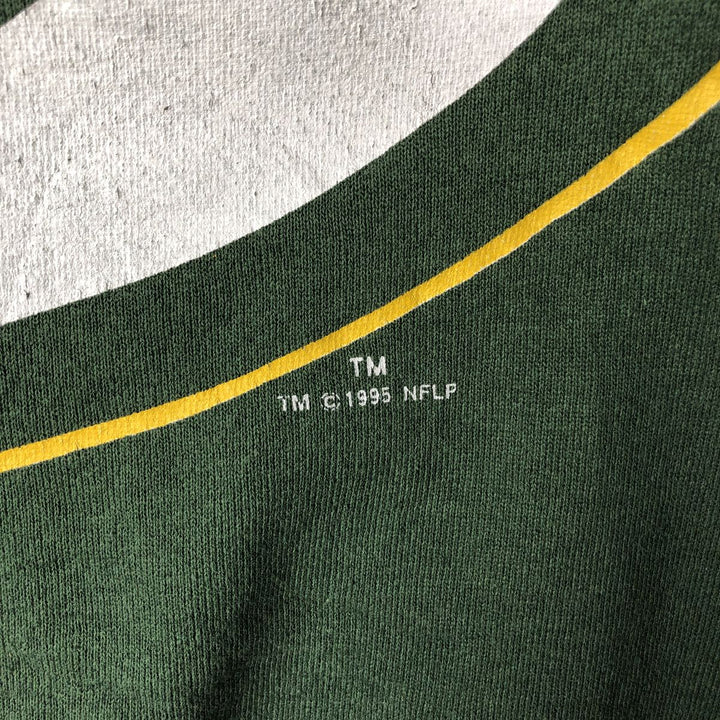 Vintage '90'S Logo Seven NFL Green Bay Packers logo sweatshirt, Made in USA, Men's Size Medium cotton dark green Vintage Second Hand