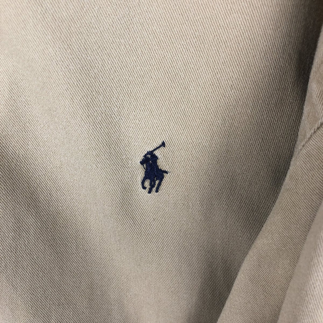Ralph Lauren long sleeve button down shirt, men's XL size cotton Beige type Vintage Second Hand